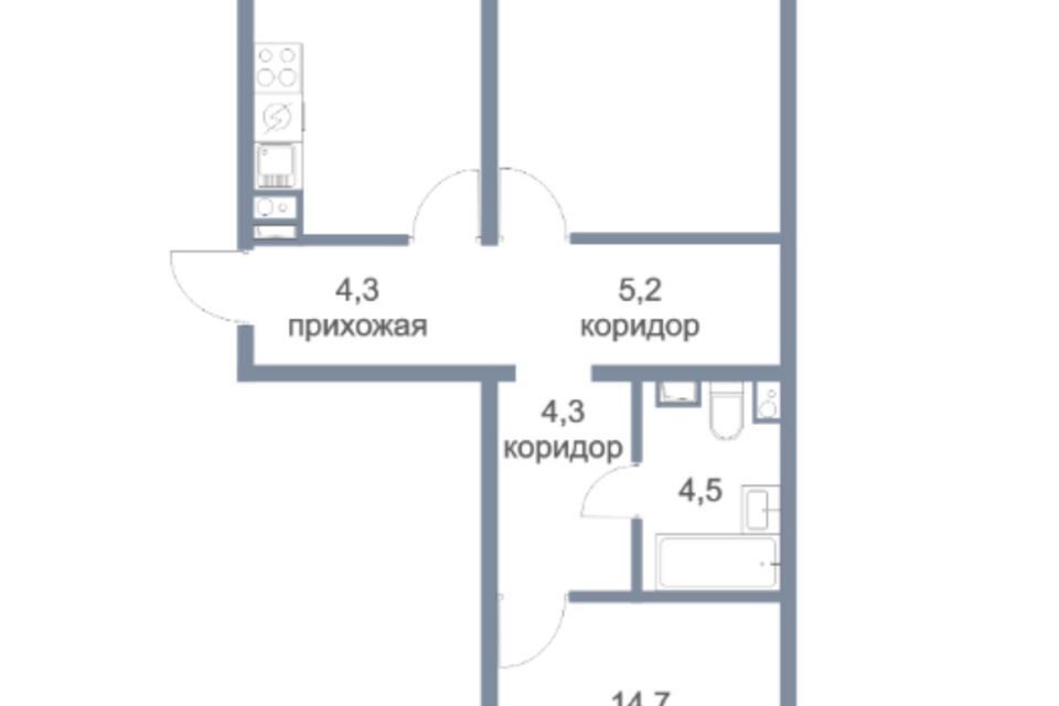 квартира г Нефтеюганск ЖК «Заречный» 7/1, Нефтеюганск городской округ фото 1