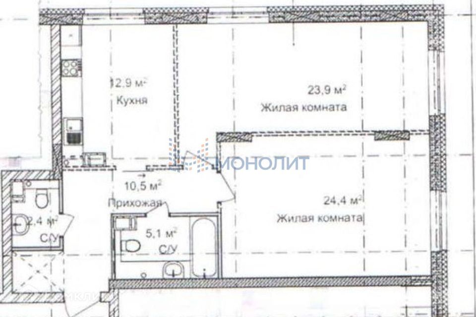 квартира г Нижний Новгород р-н Нижегородский ул Большая Печерская 89 ЖК Дельвиг Нижний Новгород городской округ фото 1