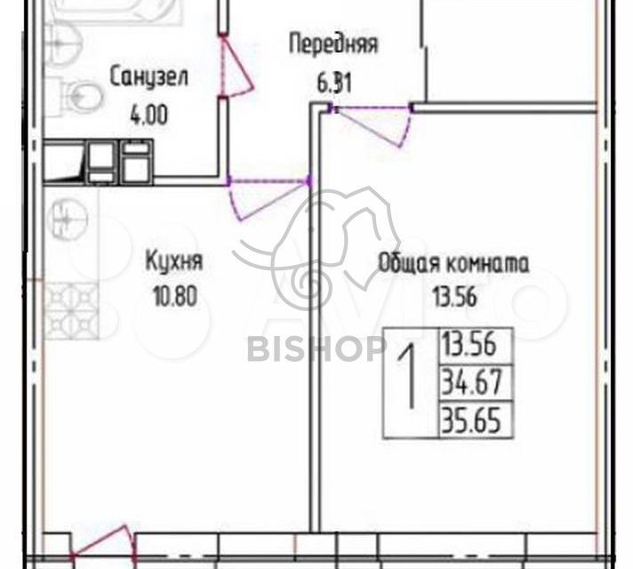 квартира р-н Красноармейский п Краснодарский Краснодар городской округ, Краснодарский посёлок, 69 фото 5