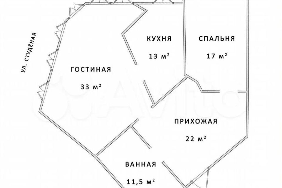 квартира г Нижний Новгород р-н Нижегородский ул Студеная 52/1 ЖК «Славянский квартал» Нижний Новгород городской округ фото 5