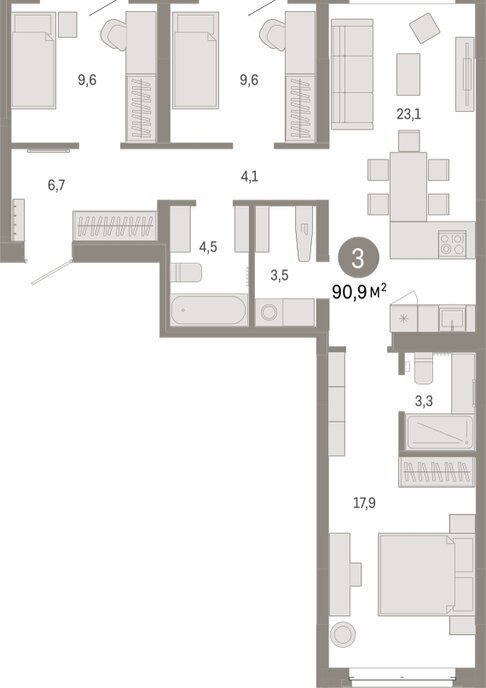 квартира г Тюмень жилой комплекс На Минской фото 2