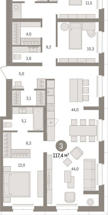 квартира г Тюмень жилой комплекс На Минской фото 2