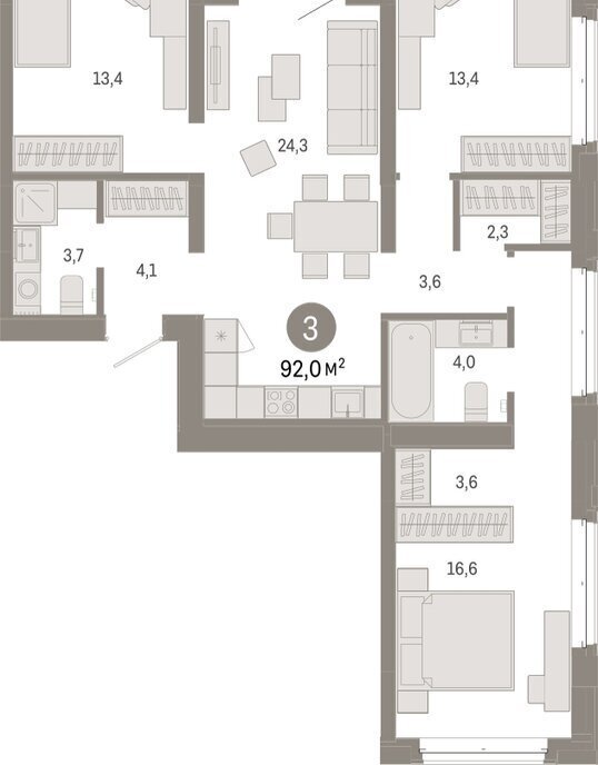 квартира г Тюмень жилой комплекс На Минской фото 2