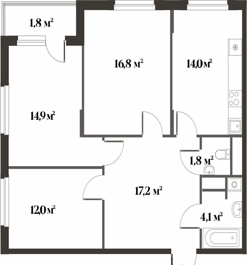 квартира г Красногорск мкр Опалиха ул Новая Московская 49 корп. 1, Опалиха фото 1