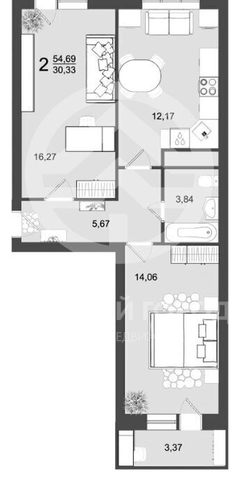 квартира г Клин п Майданово 4к 2 фото 9