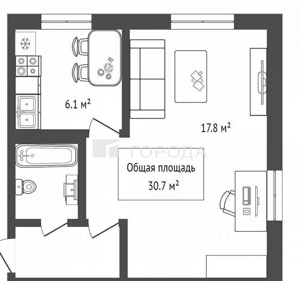 квартира г Новосибирск Золотая Нива ул Есенина 10 фото 9