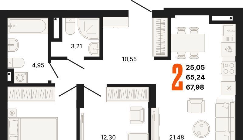 квартира г Екатеринбург Динамо ул Владимира Высоцкого 7/4 фото 1