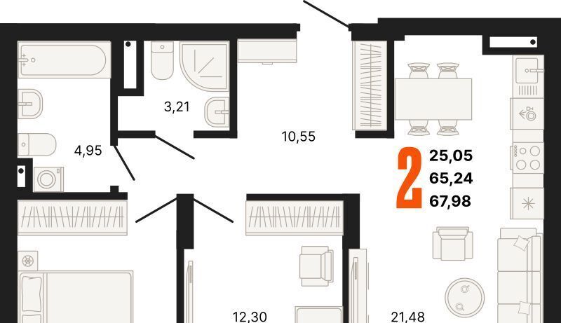 квартира г Екатеринбург Динамо ул Владимира Высоцкого 7/4 фото 1