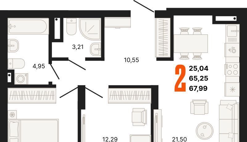 квартира г Екатеринбург Динамо ул Владимира Высоцкого 7/4 фото 1