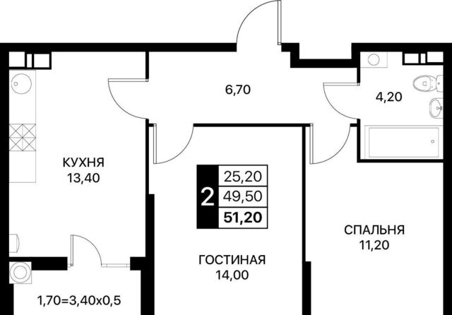 квартира р-н Первомайский ул Александра Бондарева з/у 6 фото