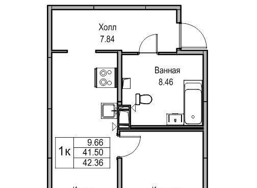 квартира г Санкт-Петербург ул Ивинская 19к/1 Беговая фото 2