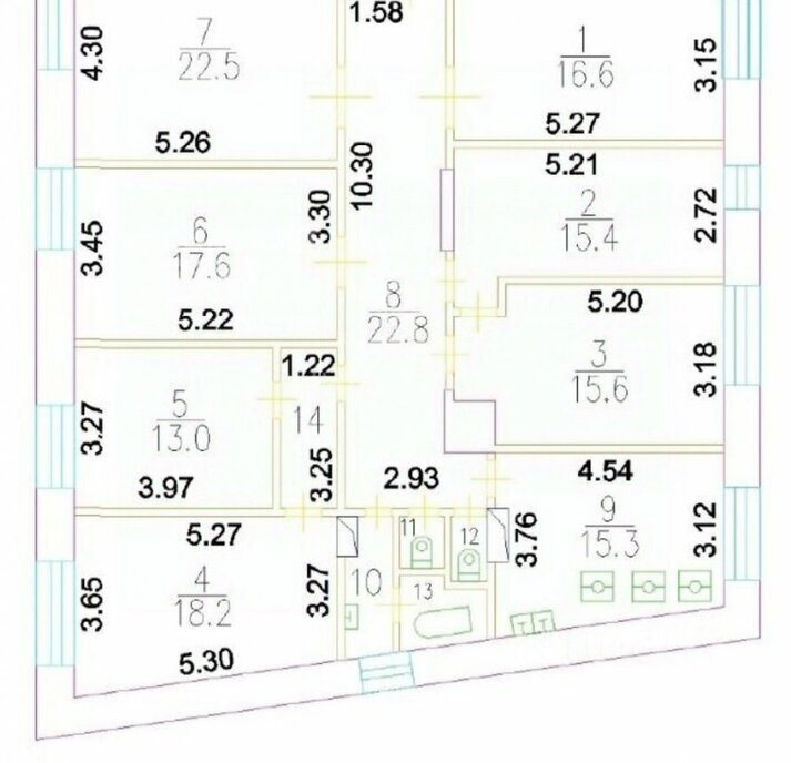 квартира г Москва метро Красные Ворота ул Новая Басманная 12с/2 фото 24