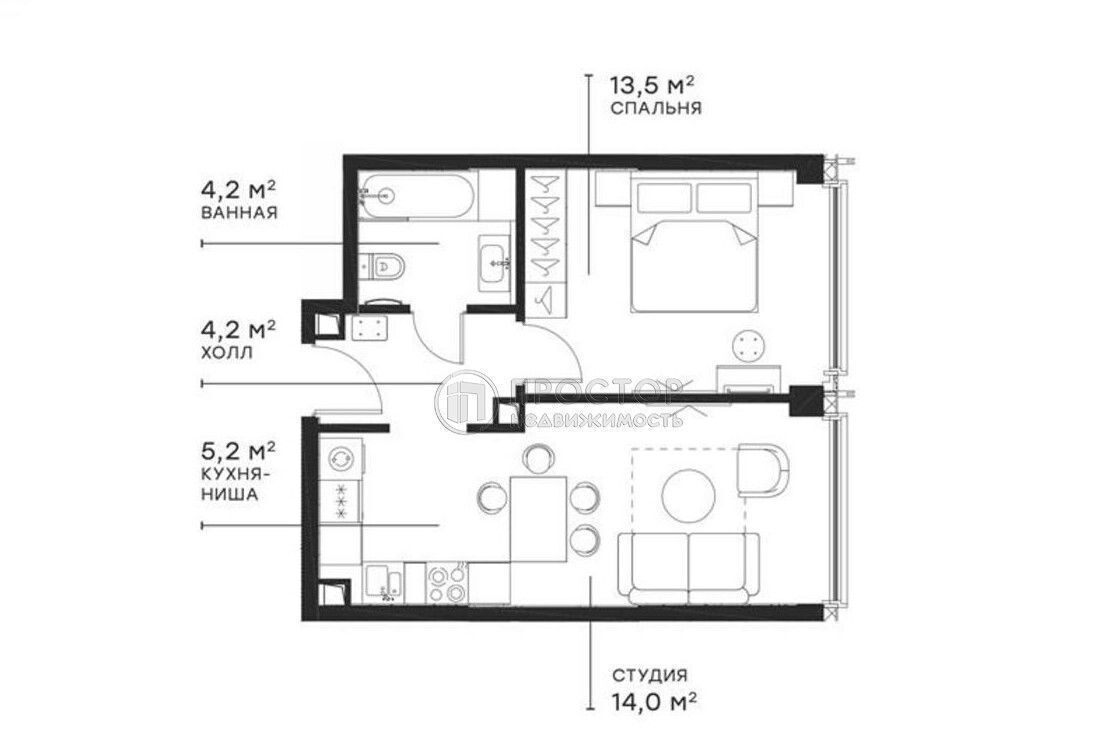 квартира г Москва метро Дмитровская ул Хуторская 2-я 34 фото 12