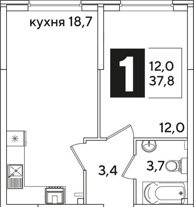 квартира г Краснодар р-н Прикубанский ул Западный Обход 6 фото 2