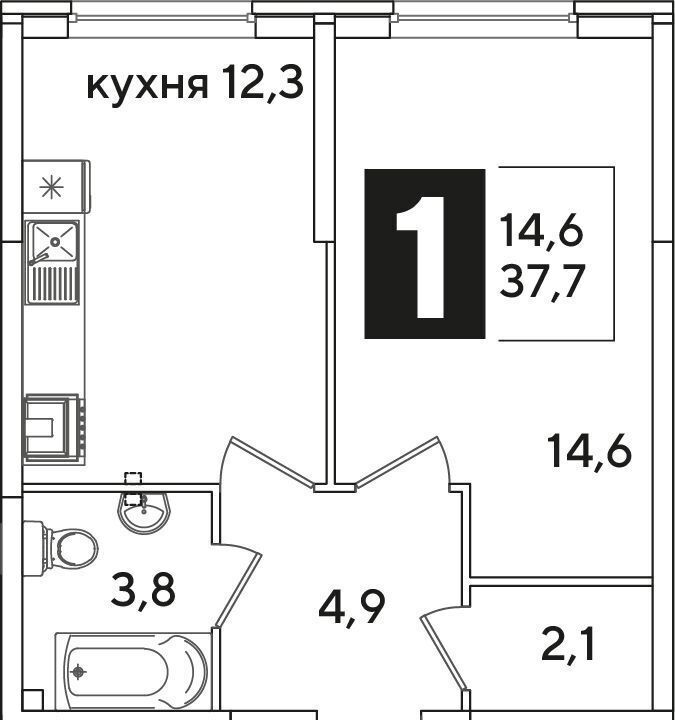 квартира г Краснодар р-н Прикубанский ул Западный Обход 6 фото 2