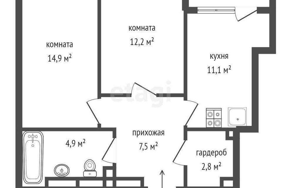 квартира г Екатеринбург ул Азина 31 Екатеринбург городской округ фото 7