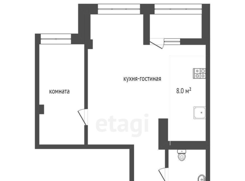 квартира г Набережные Челны р-н Центральный ул Раскольникова 48/1 фото 2