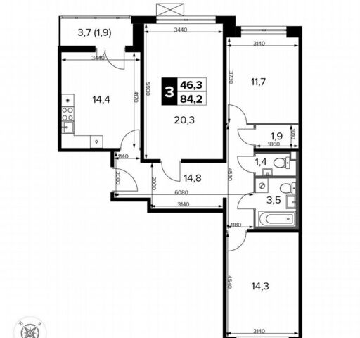 квартира ш Ленинградское 228 Молжаниново, корп. 5 фото