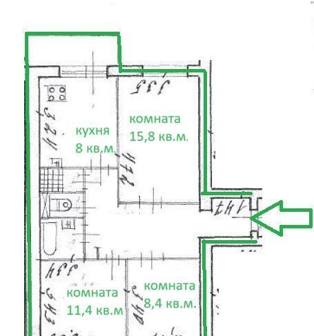 квартира г Санкт-Петербург метро Академическая ул Бутлерова 13 фото 1