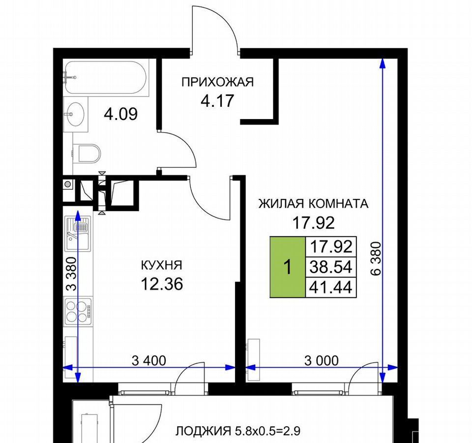 квартира г Краснодар р-н Прикубанский ул Ветеранов 6 д. 85 фото 7