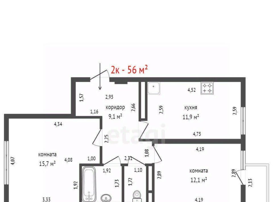 квартира г Екатеринбург Геологическая ул Суходольская 47 фото 31