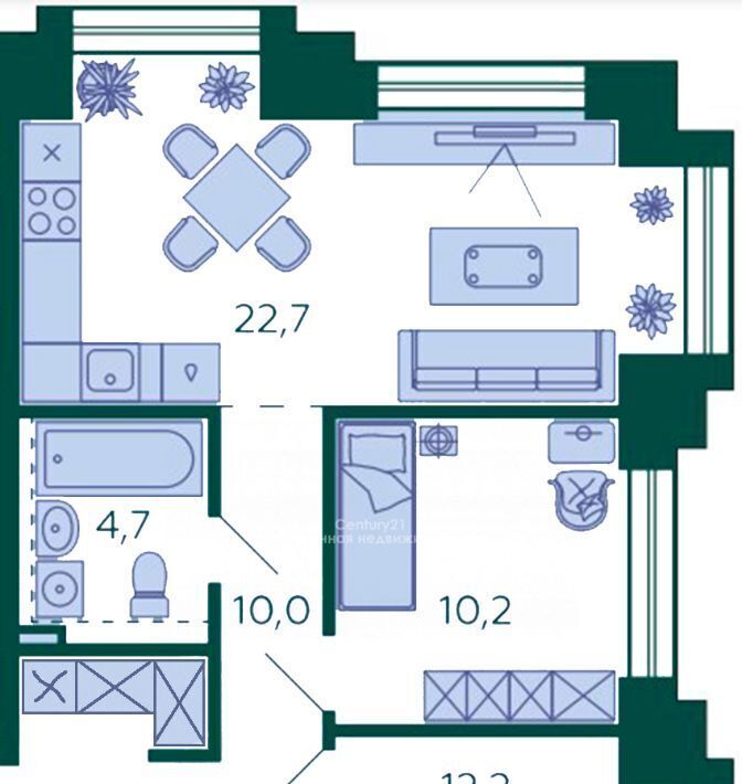 квартира г Москва метро Технопарк ЖК Шагал 1-я оч., к 13 фото 2