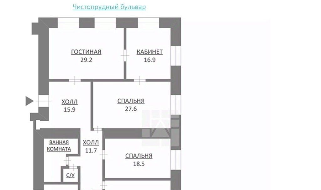 квартира г Москва метро Чистые пруды б-р Чистопрудный 14с/3 фото 13