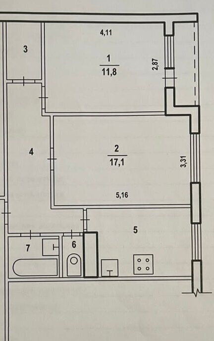 квартира г Волгоград пр-кт им. Героев Сталинграда 54 фото 27