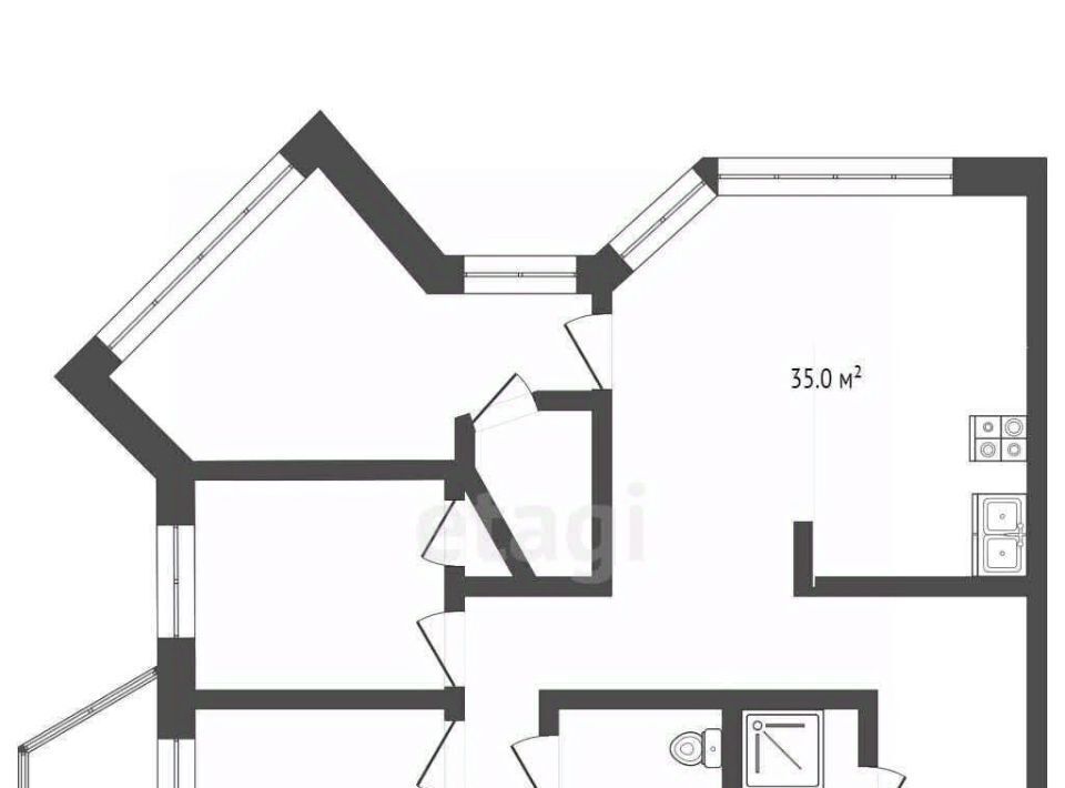 квартира г Сургут ул Александра Усольцева 25 39-й фото 2