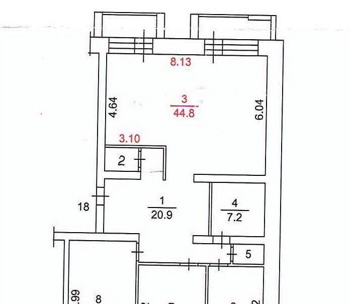 квартира г Томск р-н Ленинский пр-кт Ленина 133 фото 40