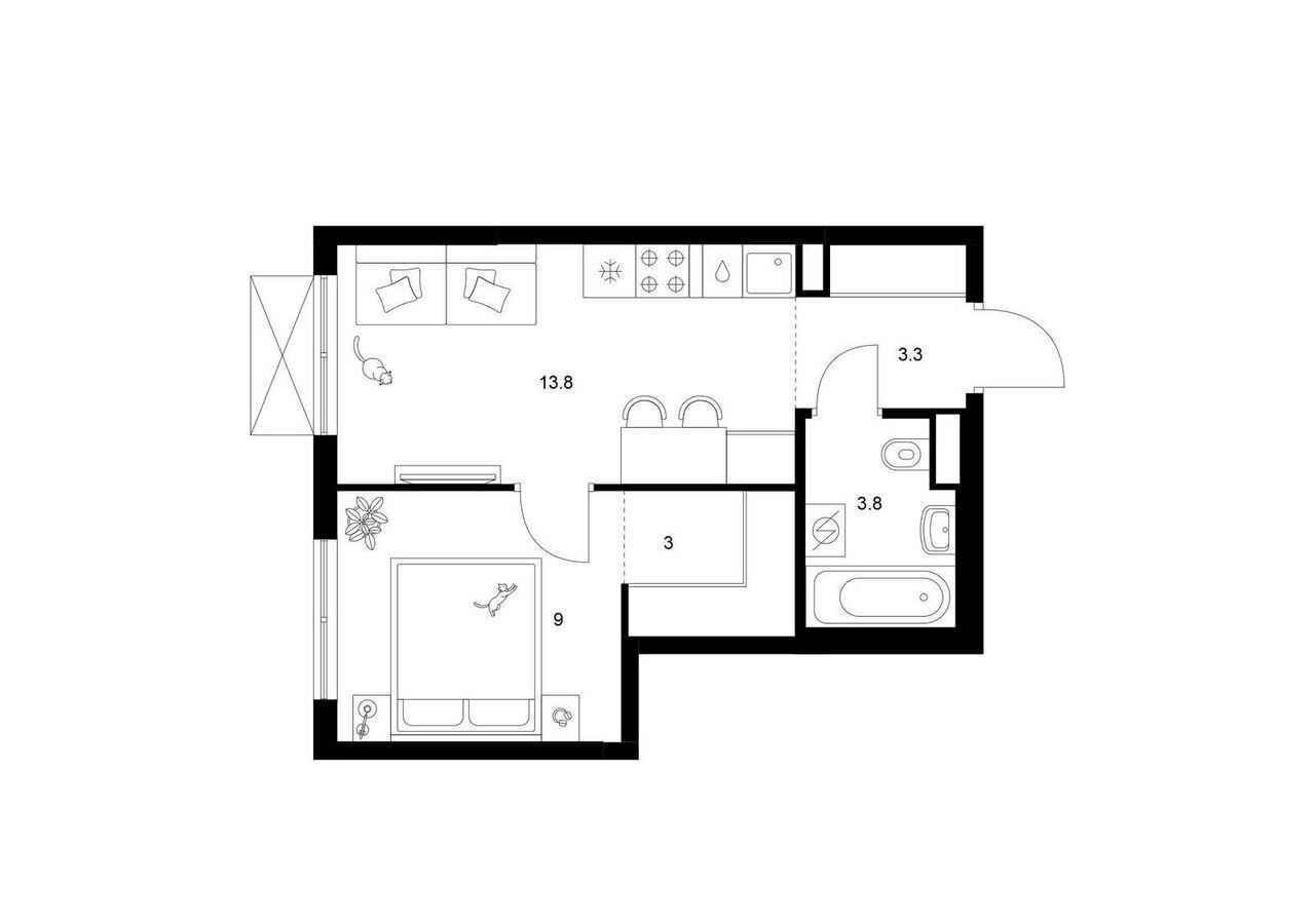 квартира г Москва метро Кантемировская б-р Кавказский з/у 51/3, корп. 3. 5 фото 1