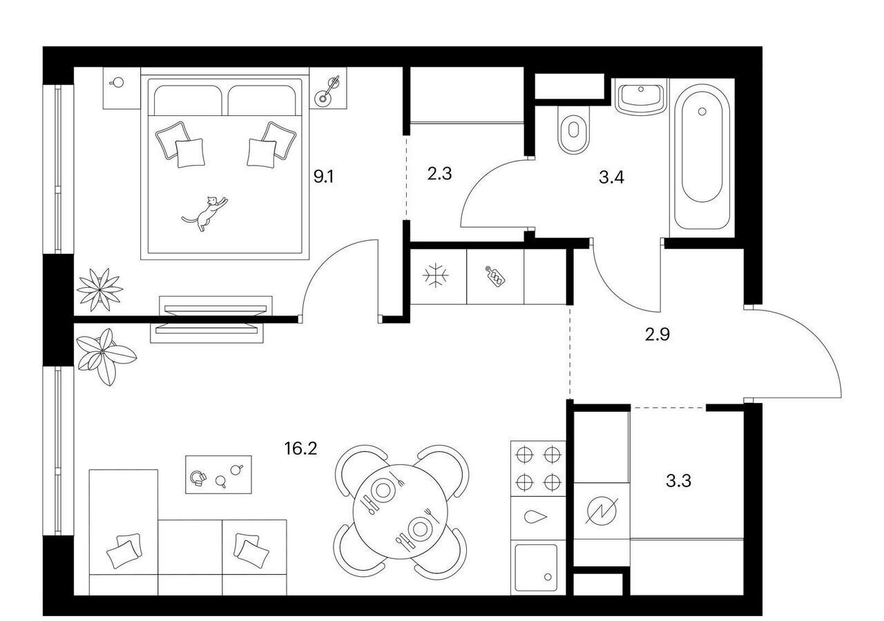 квартира г Москва метро Кантемировская б-р Кавказский з/у 51/3, корп. 3. 6 фото 1