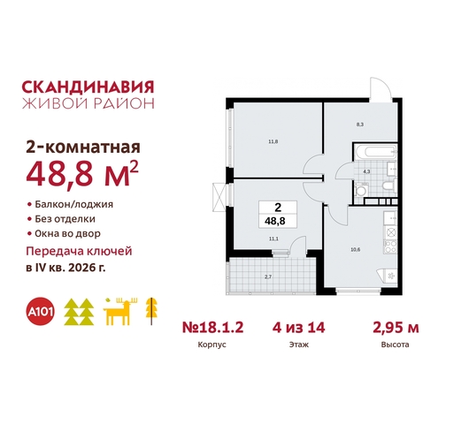 жилой район «Скандинавия» Сосенское, жилой комплекс Скандинавия, 18. 1.2, Бутово фото