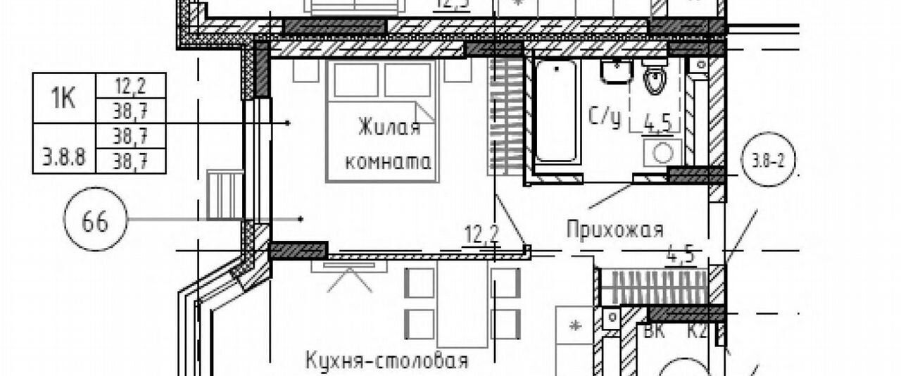 квартира г Екатеринбург Уралмаш ул. Бакинских Комиссаров, 2 фото 2