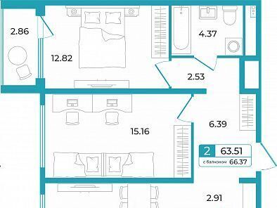 квартира г Тюмень р-н Центральный ул Щербакова 136 фото 1