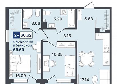 квартира г Тюмень р-н Ленинский Ново-Гилевский жилрайон фото 1