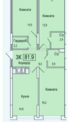 квартира г Смоленск ул Восточная 1-я 3/6 фото 1