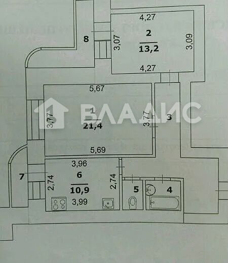 квартира г Белгород б-р Юности 19а фото 7