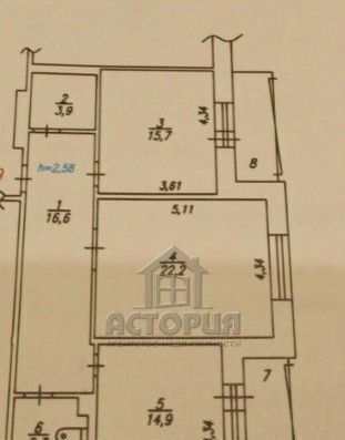 квартира г Красноярск р-н Советский ул Авиаторов 62 фото 41