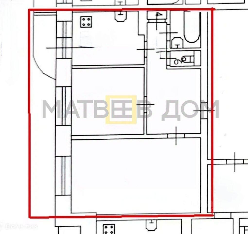 квартира г Санкт-Петербург р-н Василеостровский ул Кораблестроителей 44 округ Остров Декабристов, к 2 лит Б, Ленинградская область фото 11