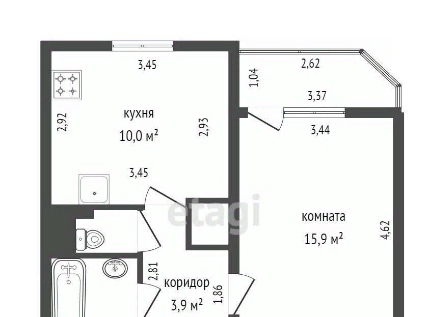 квартира г Екатеринбург Чкаловская ул. Анатолия Мехренцева, 9 фото 20