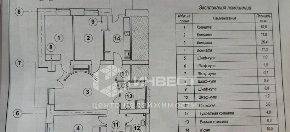 квартира г Мурманск р-н Октябрьский ул Гвардейская 17 фото 2