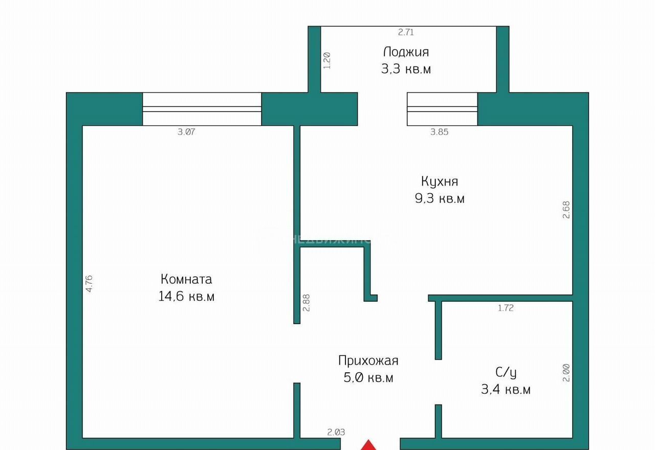 квартира г Рязань р-н Железнодорожный ул 2-я Железнодорожная 32 фото 14