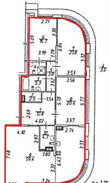 квартира г Санкт-Петербург метро Московская пр-кт Московский 183/185а 8 ЖК «Граф Орлов» округ Пулковский меридиан фото 13