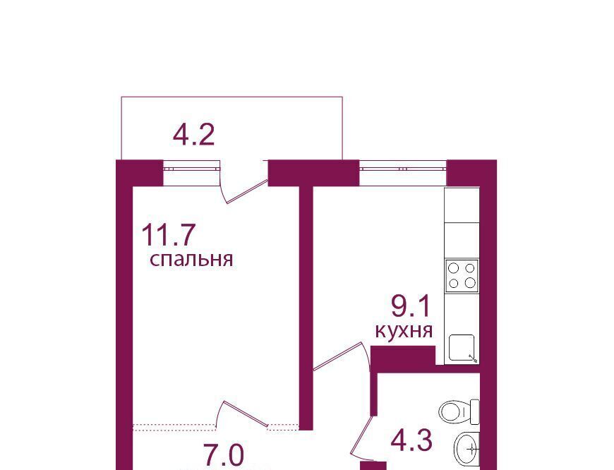 квартира г Иркутск р-н Правобережный мкр Топкинский 69 ЖК «Видный-3» Правобережный административный округ фото 1