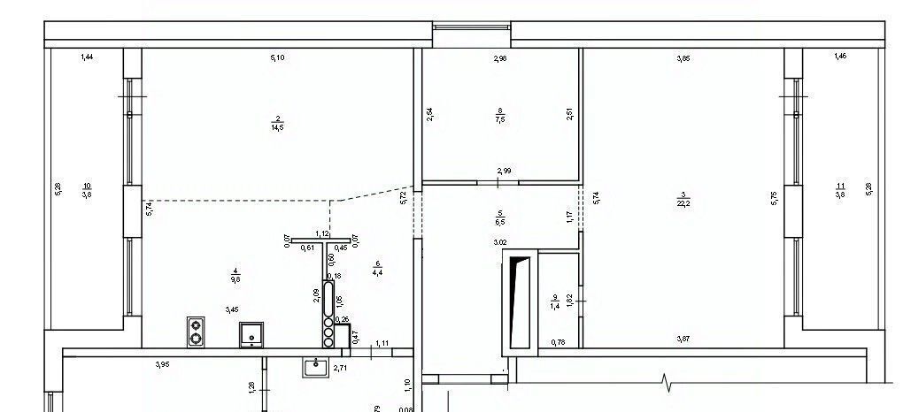 квартира г Екатеринбург р-н Чкаловский Чкаловская ул 8 Марта 181к/2 фото 4