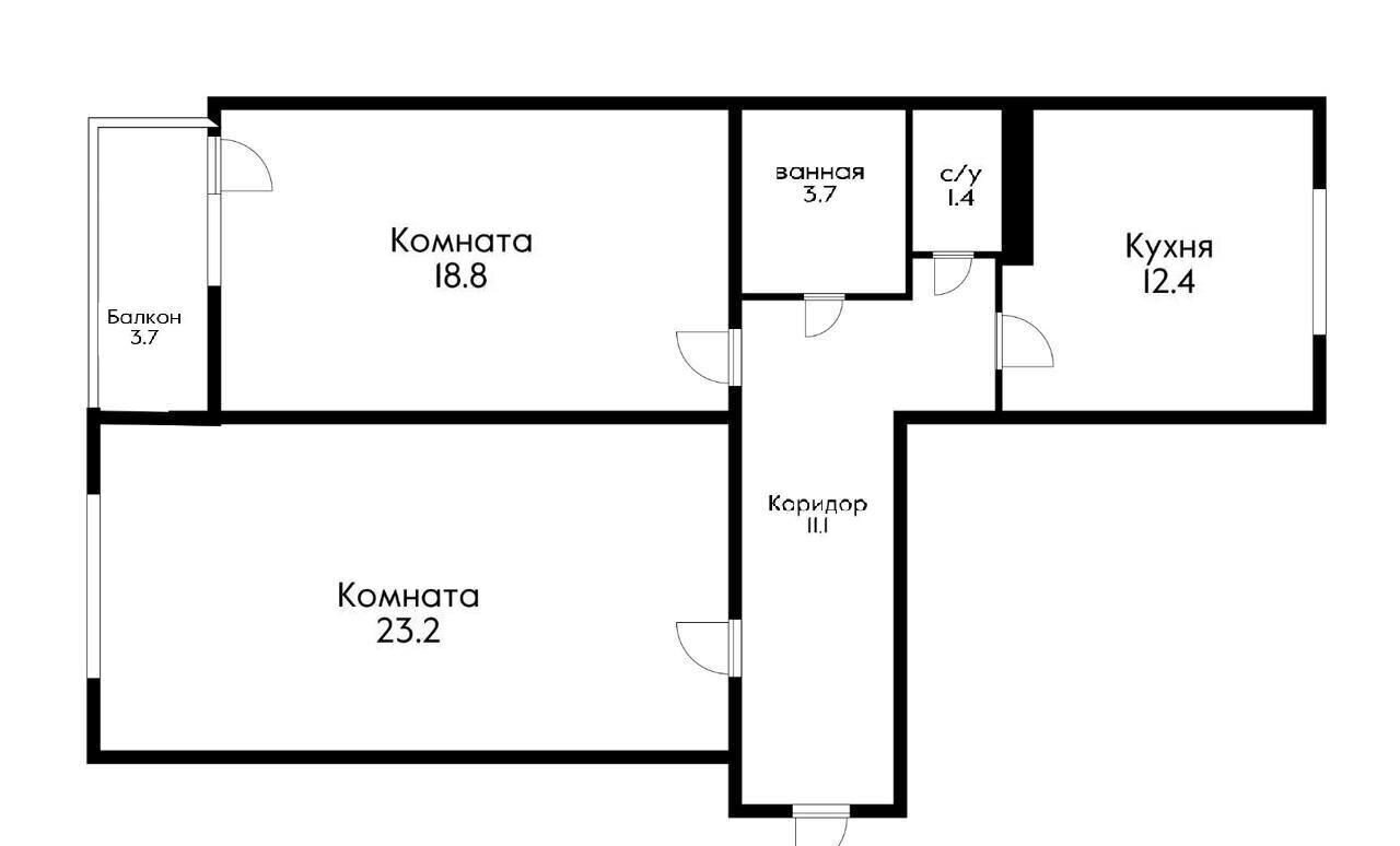 квартира р-н Тахтамукайский пгт Яблоновский ул Кобцевой Н.С. 3к/2 Яблоновское городское поселение фото 8