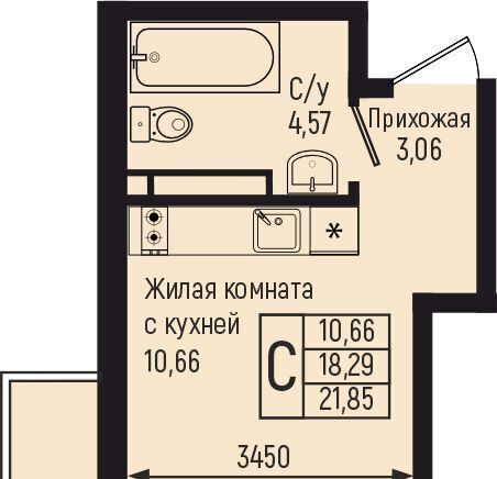 квартира р-н Туапсинский с Небуг Небугское сельское поселение, квартал Спортивный фото 1