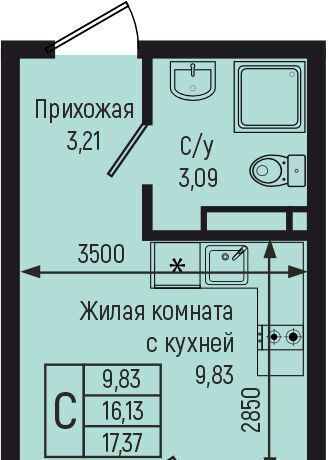 квартира р-н Туапсинский с Небуг Небугское сельское поселение, квартал Спортивный фото 1