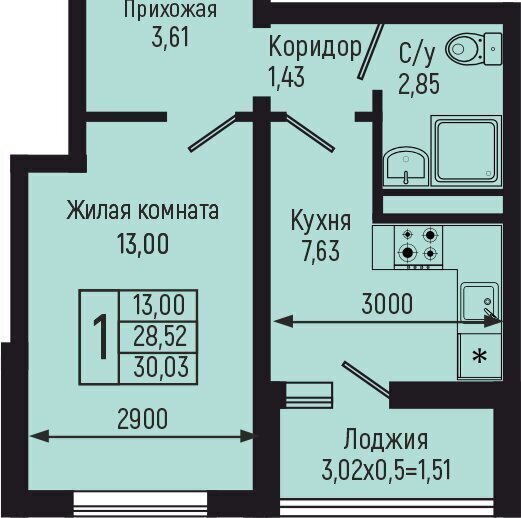 квартира р-н Туапсинский с Небуг квартал Спортивный фото 1